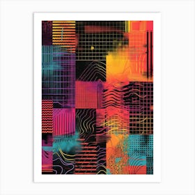 Abstract Geometric Pattern 4 Art Print