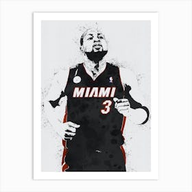 Dwyane Wade Miami Heat Art Print