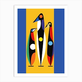 Penguin Abstract Minimalist 2 Art Print