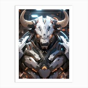 Futuristic Bull 1 Art Print