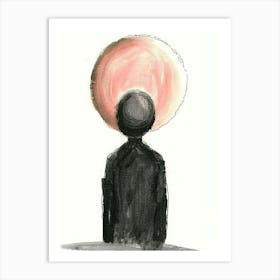 Man With A Big Head Art Print