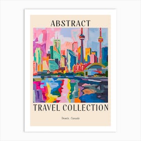 Abstract Travel Collection Poster Toronto Canada 3 Art Print