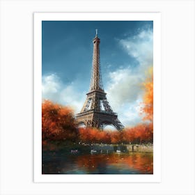 Eiffel Tower Paris France Dominic Davison Style 3 Art Print
