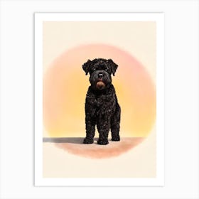 Black Russian Terrier Illustration Dog Art Print