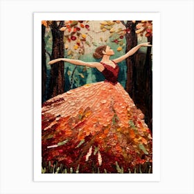 Ballerina In The Woods Art Print