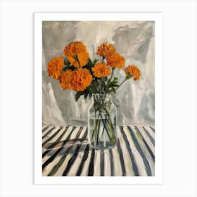 Carnations In A Vase Art Print