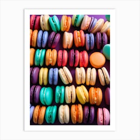 Colorful Macarons Art Print