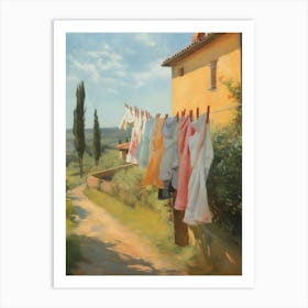 Tuscany Laundry Poems Art Print