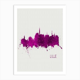 Lille France City Purple Art Print