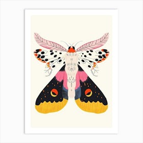 Colourful Insect Illustration Moth 8 Art Print