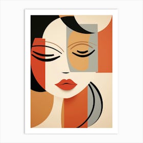 Abstract Woman'S Face 12 Art Print