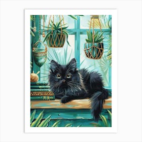 Cat On The Window Sill 6 Art Print