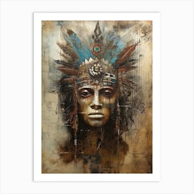 Nomadic Whispers: Native American Elegance Art Print