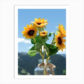 Sunflowers In A Glass Vase 20200705125332ppub Art Print