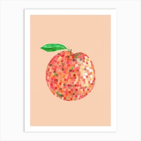 Disco Ball Peach Vertical Art Print