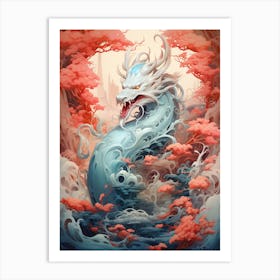 Dragon In The Water Art Print