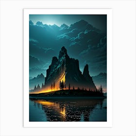 Island In The Night Art Print