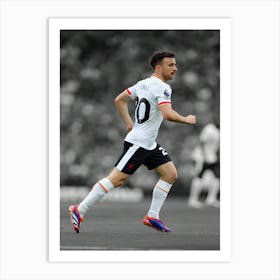 Diogo Jota Of Liverpool Vintage Art Print