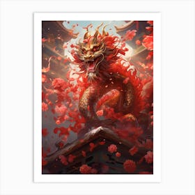 Chinese New Year Dragon Illustration 2 Art Print