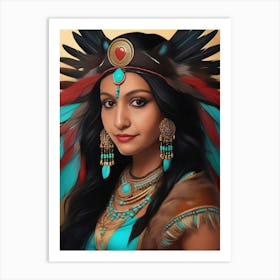 American Indian Woman Art Print