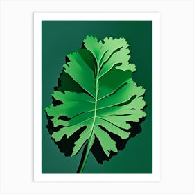 Cilantro Leaf Vibrant Inspired Art Print