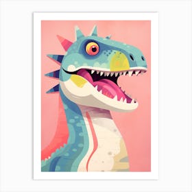 Colourful Dinosaur Eotyrannus 3 Art Print