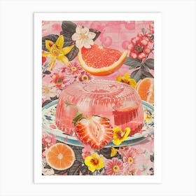 Pink Jelly Retro Collage 2 Art Print