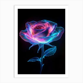 Irradiated Rose 1 Art Print