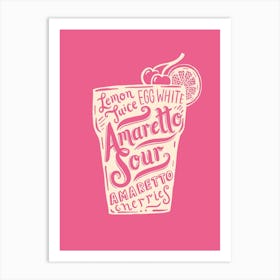 Amaretto Sour Cocktail Art Print