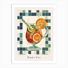 Pimm S Cup Tile Poster 1 Art Print