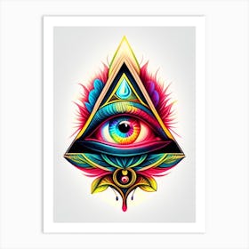 Eye Of Providence, Symbol, Third Eye Tattoo 2 Art Print