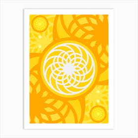 Geometric Glyph in Happy Yellow and Orange n.0004 Art Print