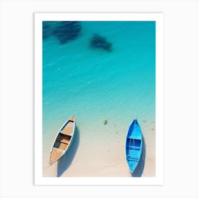 Two Boats On The Beach Art Print