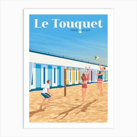 Le Touquet Paris Plage France Travel Poster Art Print