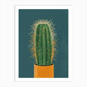 Barrel Cactus Minimalist 3 Art Print