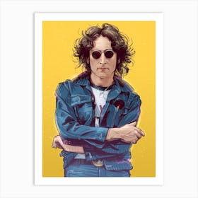 John Lennon Yellow Art Print