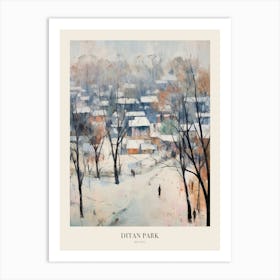 Winter City Park Poster Ditan Park Beijing 3 Art Print