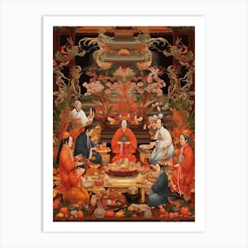 Chinese Ancestor Worship Illustration 11 Art Print