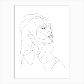 Line Drawing Of A Woman Minimalist One Line Illustration Art Print