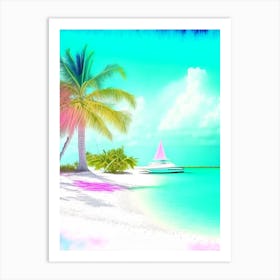 Grand Bahama Island Bahamas Soft Colours Tropical Destination Art Print