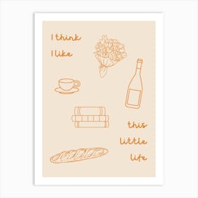 This Little Life Poster Orange Art Print