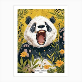Giant Panda Growling Poster 3 Art Print