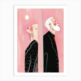 Illustration Of A Couple 4 Art Print