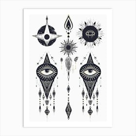 All Seeing Eye Tattoo Art Print