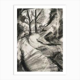 Dark Forest Road Art Print