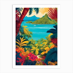 Tropical Island Landscape 1 Art Print