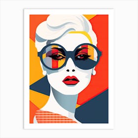 Pop Art Tribute to American Woman Art Print