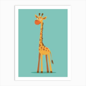 Cartoon Giraffe Art Print