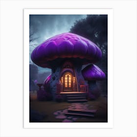 Magical Mushroom House Art Print
