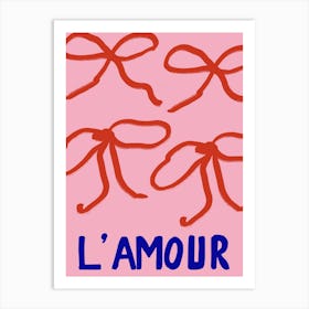 L'Amour Pink Ribbons Affiche